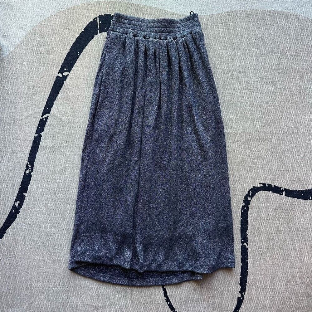 NWT Golden Goose Silver Blue Shimmer Midi/Maxi Skirt Size S Navy Lurex‎